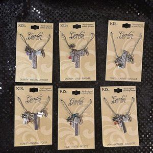 Wholesale Lot of 6 Brand New KIS Inspirational Necklaces with Charms